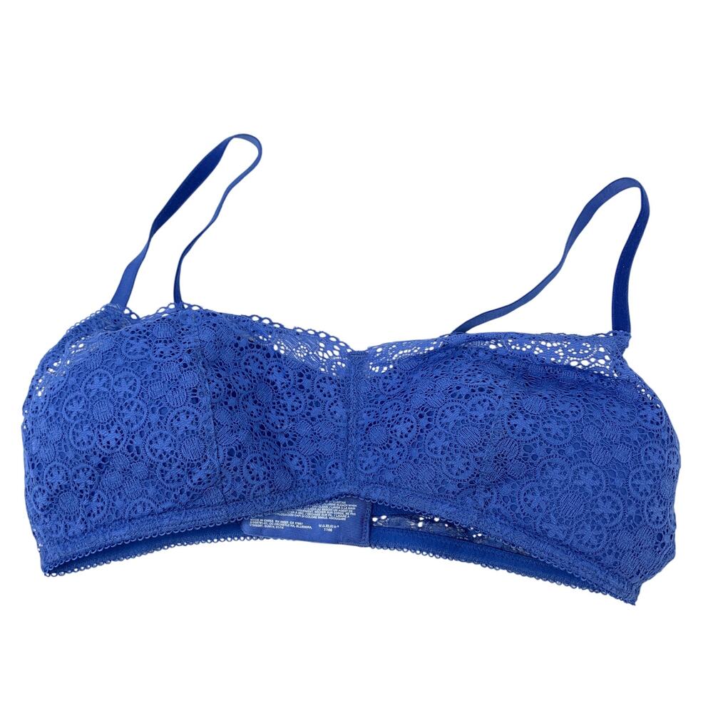 Gap Body Lace Covered Bralette Womens Size 36C Blue